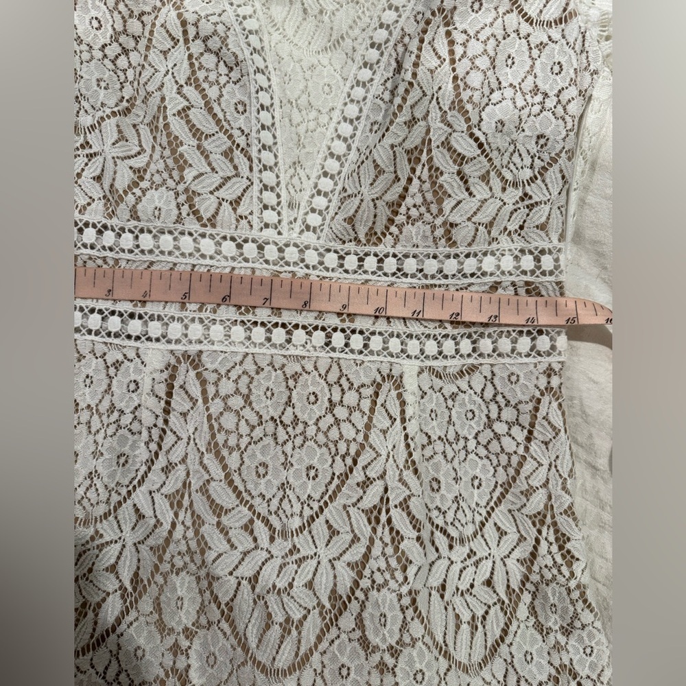 SAYLOR White Lace Mini Dress - Picture 10 of 13